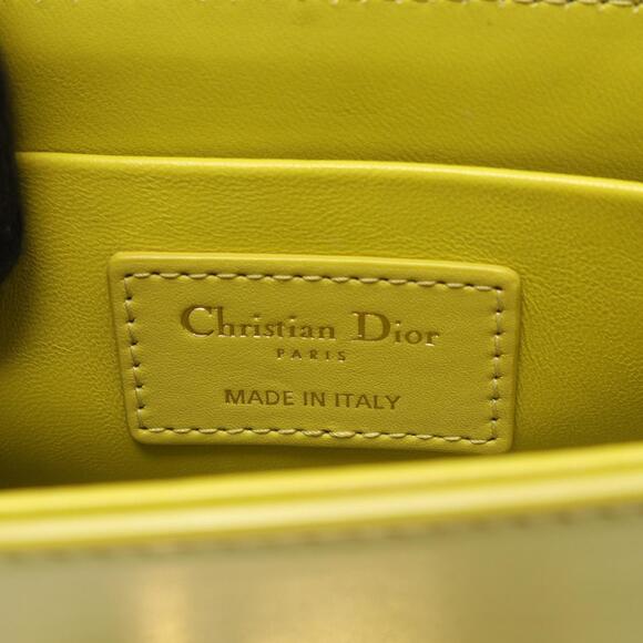 CHRISTIAN DIOR Yellow Leather Shoulder Bag - Picture 4 of 10